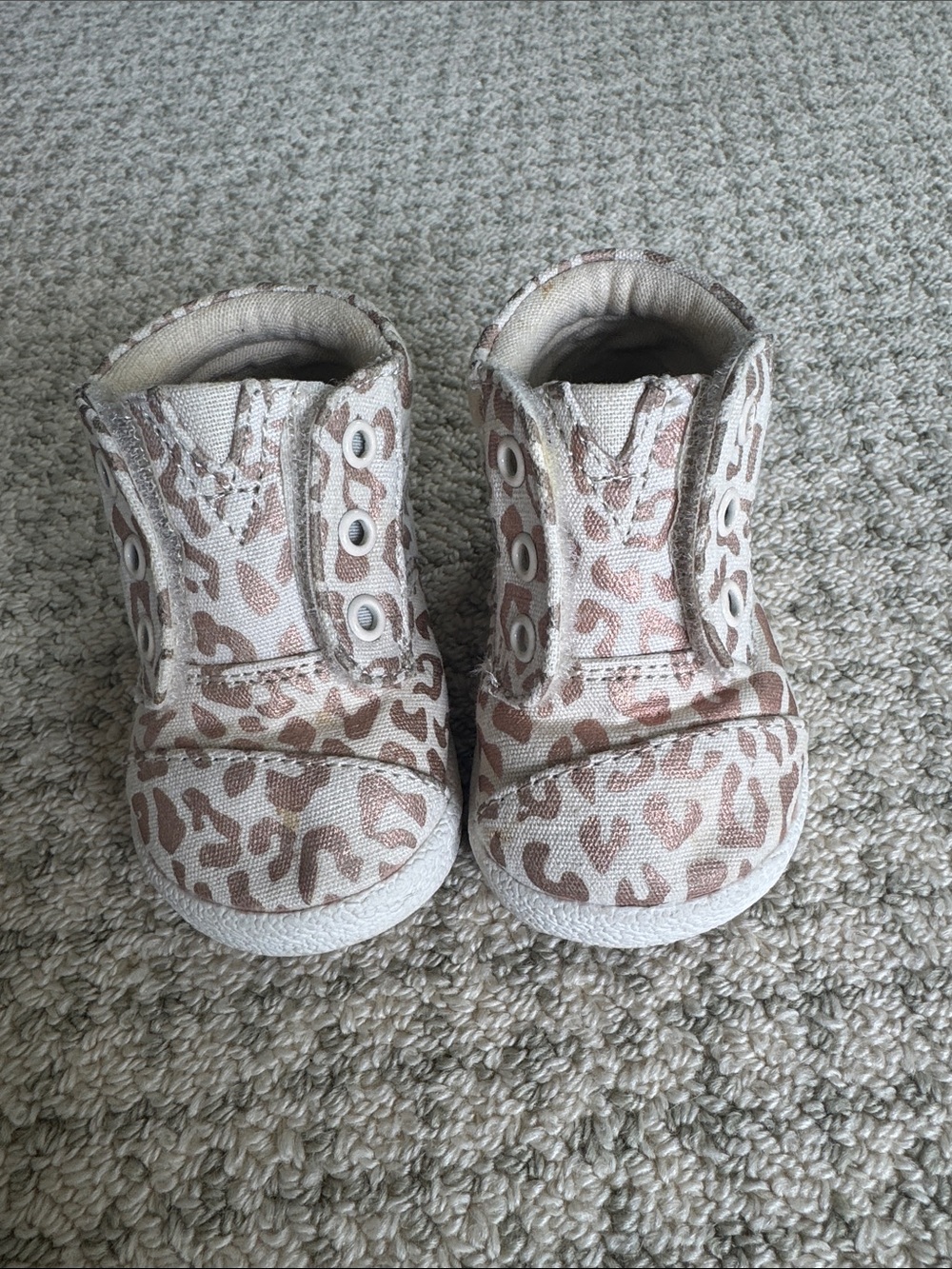 Toms Kids Leopard Canvas Sneakers - Pink and Tan